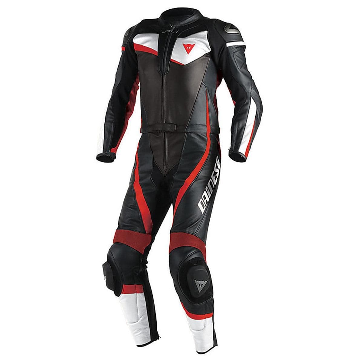 Dainese Dainese Veloster Black White Red Tek Parça Deri Tulum