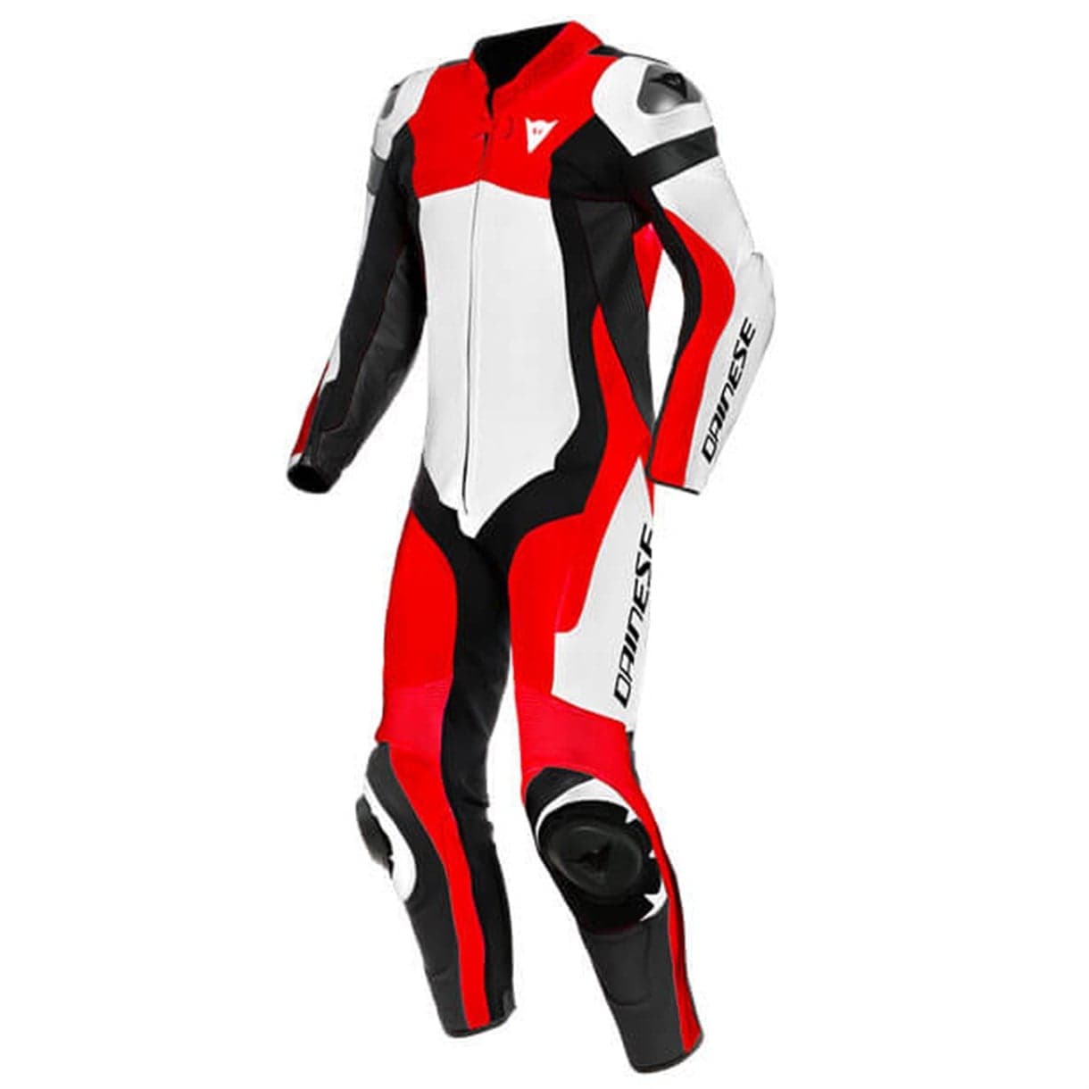 Dainese Dainese Assen 2 White Lava Red Black Tek Parça Delikli Deri Tulum