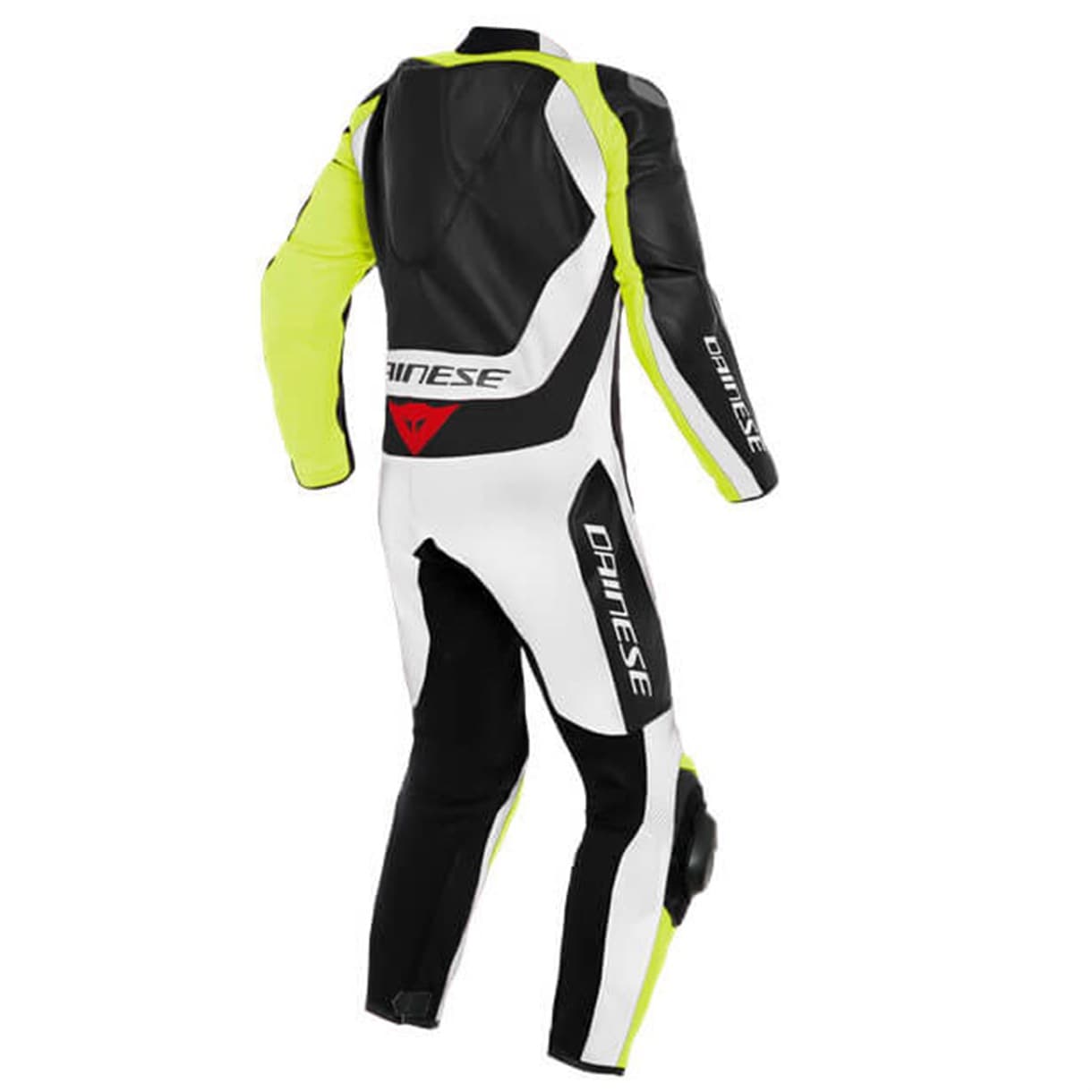 Dainese Dainese Assen 2 Black White Fluo Yellow Tek Parça Delikli Deri Tulum