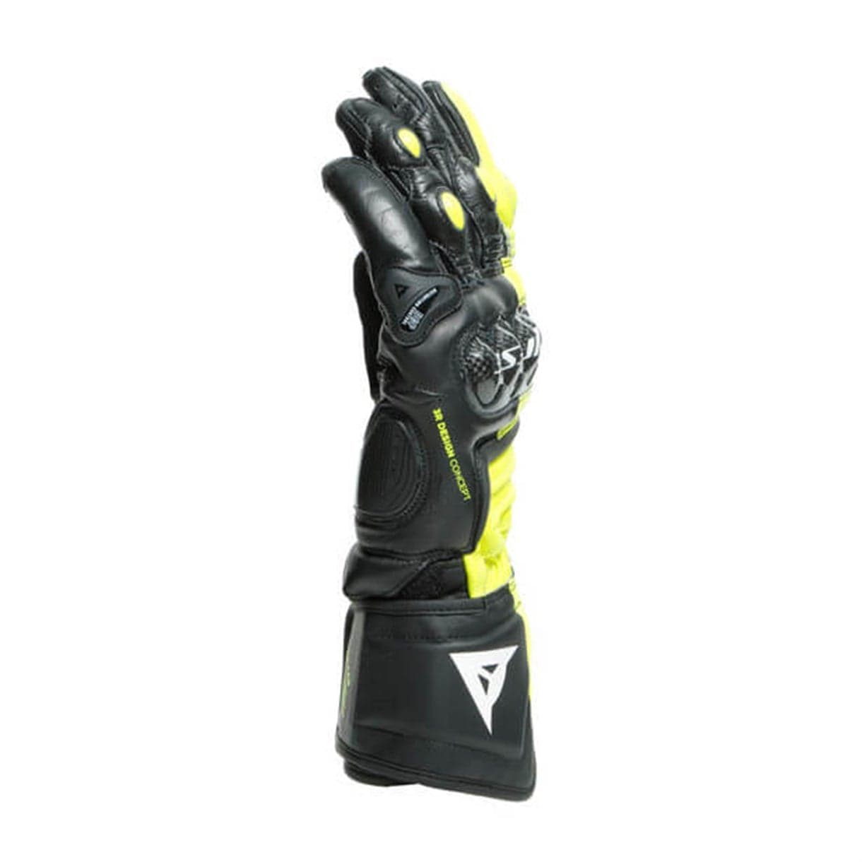 Dainese Dainese Carbon 3 Long Deri Eldiven Black Fluo White Yellow