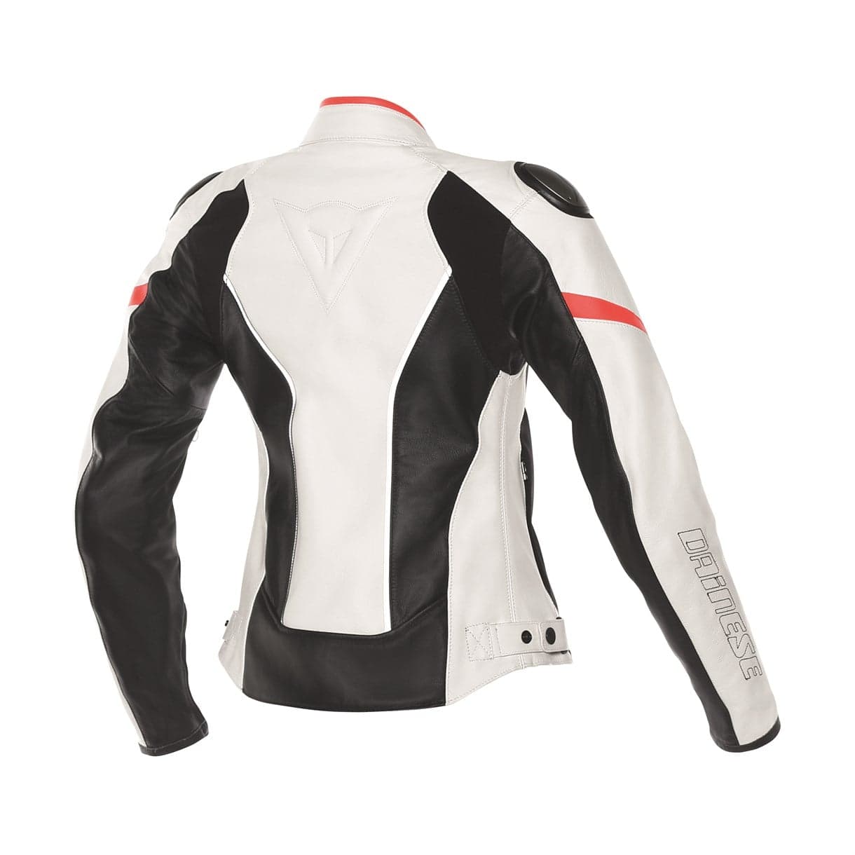 Dainese Dainese G.Racing D1 Pelle White Black Fluo Red Kadın Deri Mont