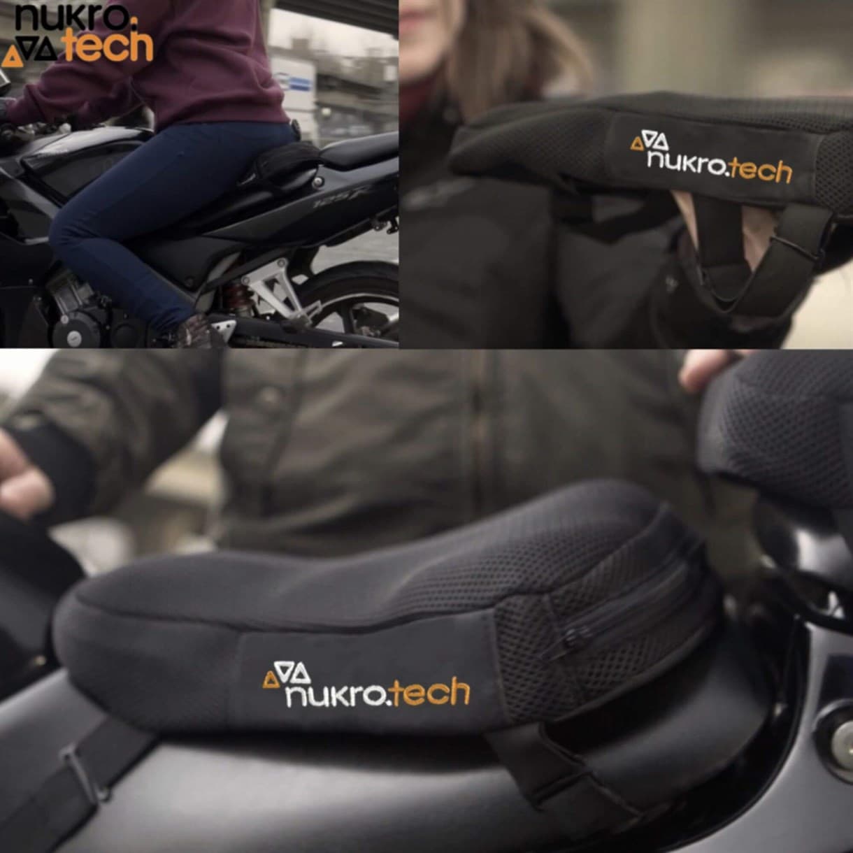 Nukrotech Nukrotech Nukro-M Hava Destekli Motosiklet Sele Minderi
