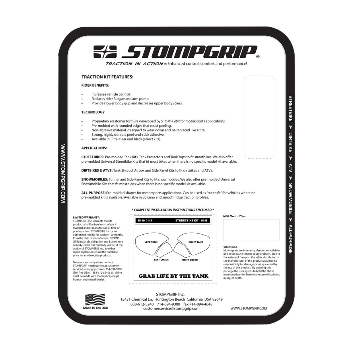 Stompgrip Stompgrip Ducati Panigale V4 (18-19) Şeffaf Motosiklet Depo Pad