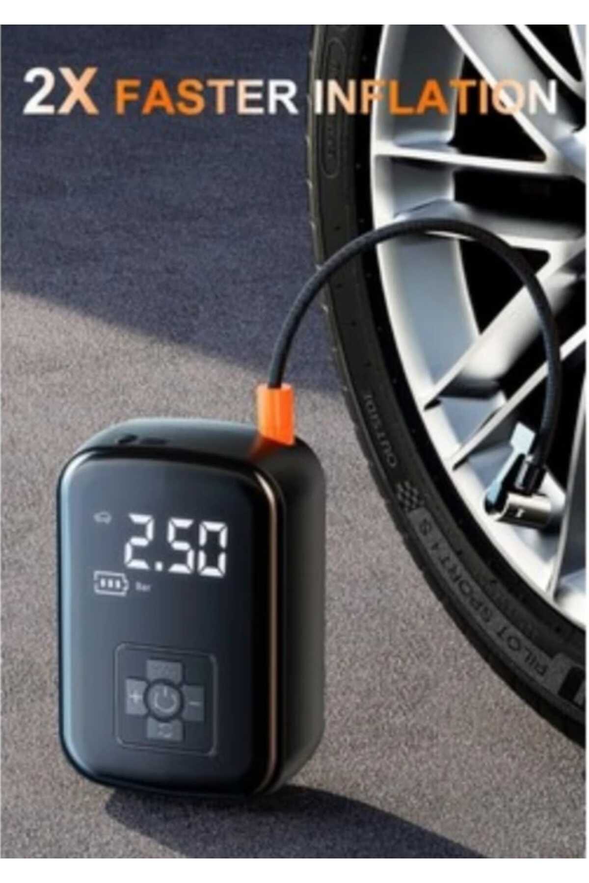 CEPHOME Dijital Hava Kompresörü – 150 PSI Taşınabilir Lastik Şişirme Pompası, USB Type-C Şarjlı, LED Ekranlı