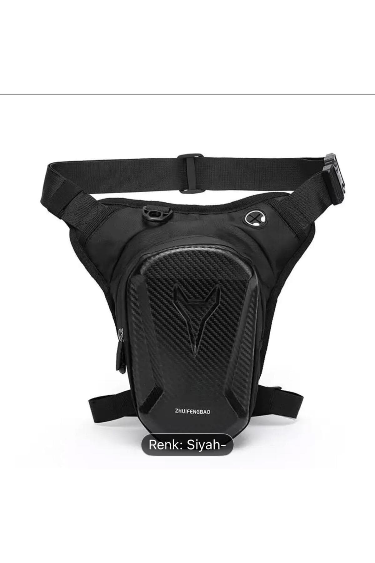 sannora bags Siyah Unisex Motorcu Su Geçirmez Bacak Bel ve Omuz Çantası Gece Görüşlü Sert Ön Yüzey