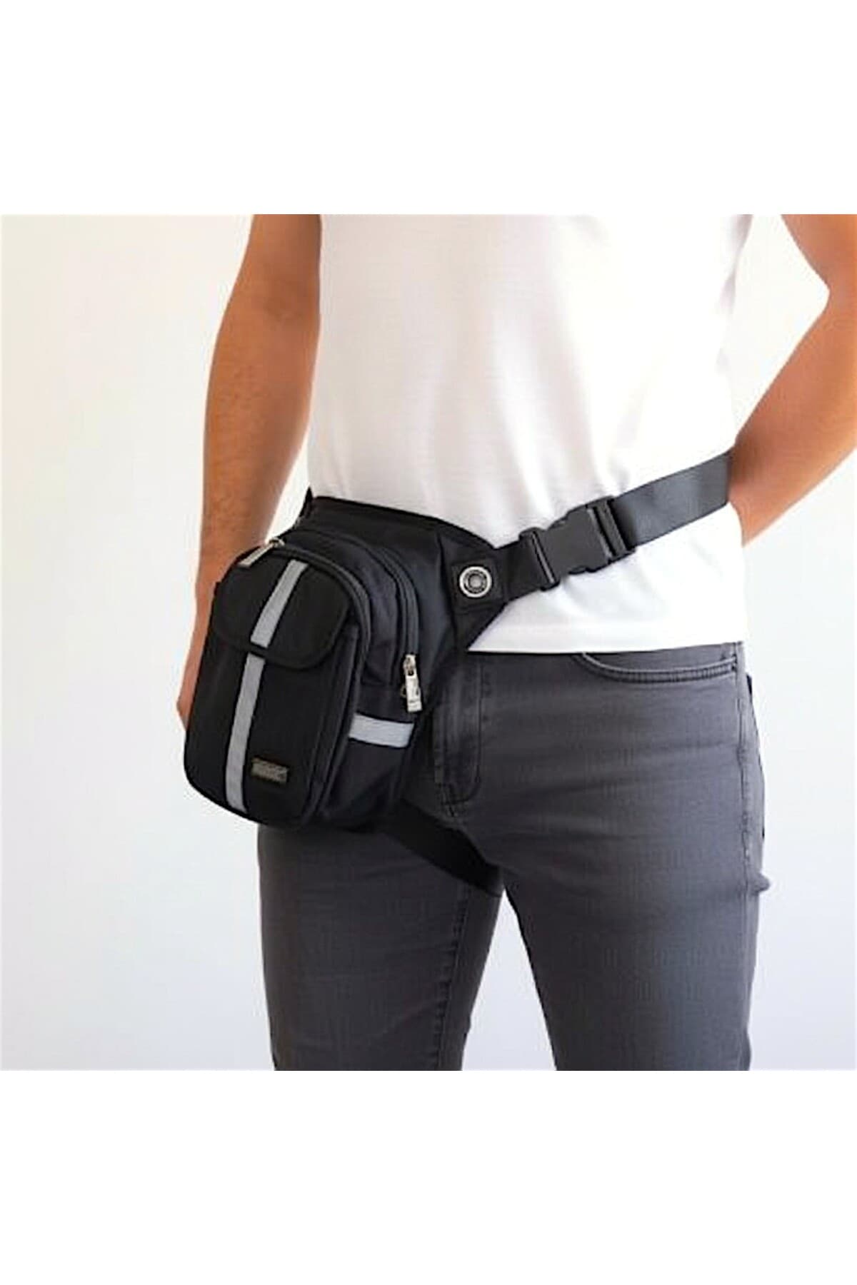 SEVENTEEN Unisex Motorcu Bacak ve Bel Çantası – Reflektörlü Çok Gözlü Motosikletçi Bacak Çantası