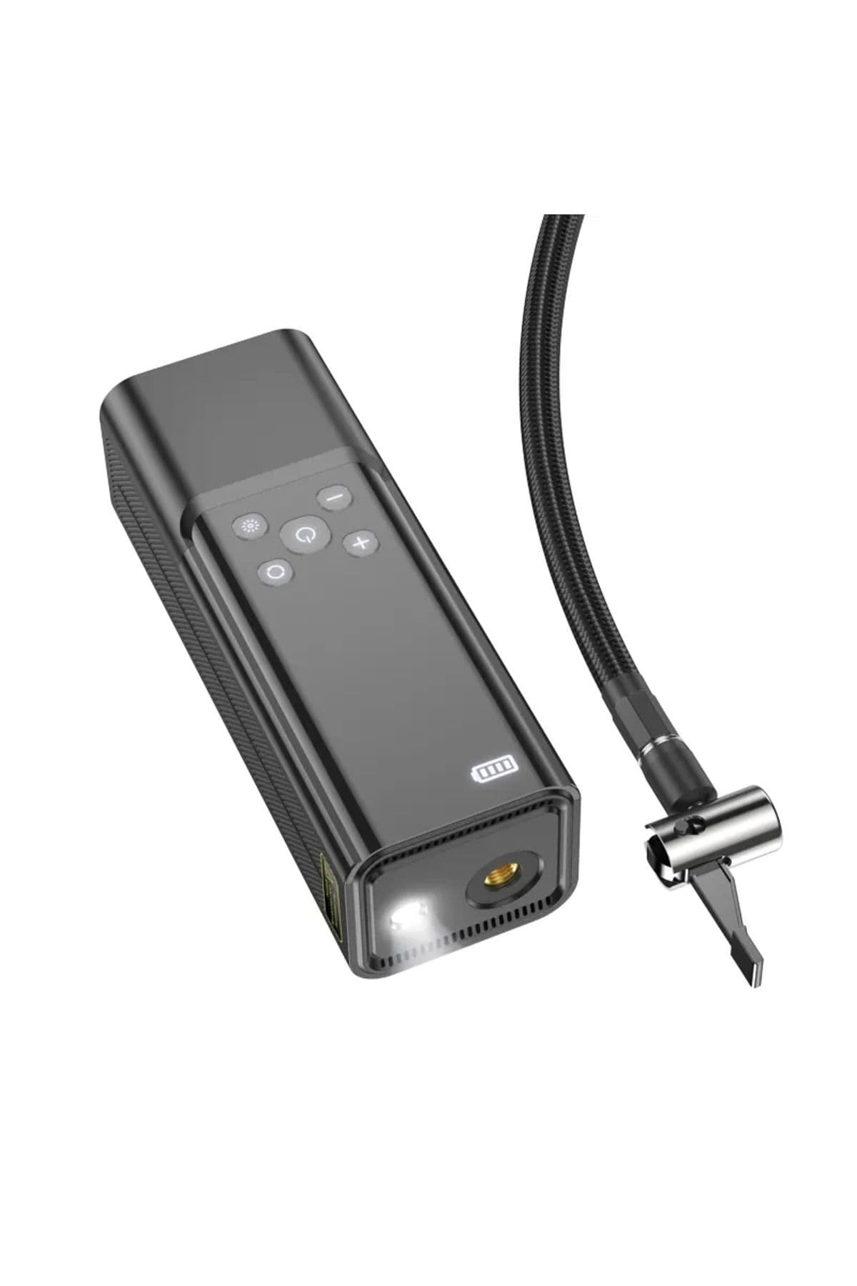 Fogy 5000mah Çok Fonksiyonlu Dijital Taşınabilir Akıllı Araba Şarjlı Kompresör Lastiği Hava Pompası