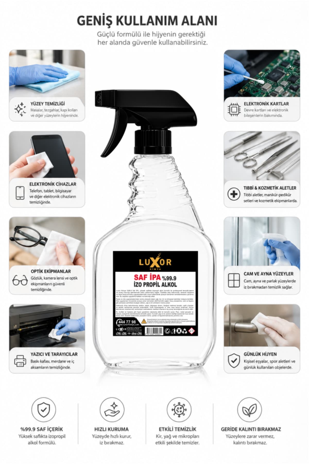 Luxor Kimya 1 Lt Izopropil ipa (SPREYLİ IPA) %99.90