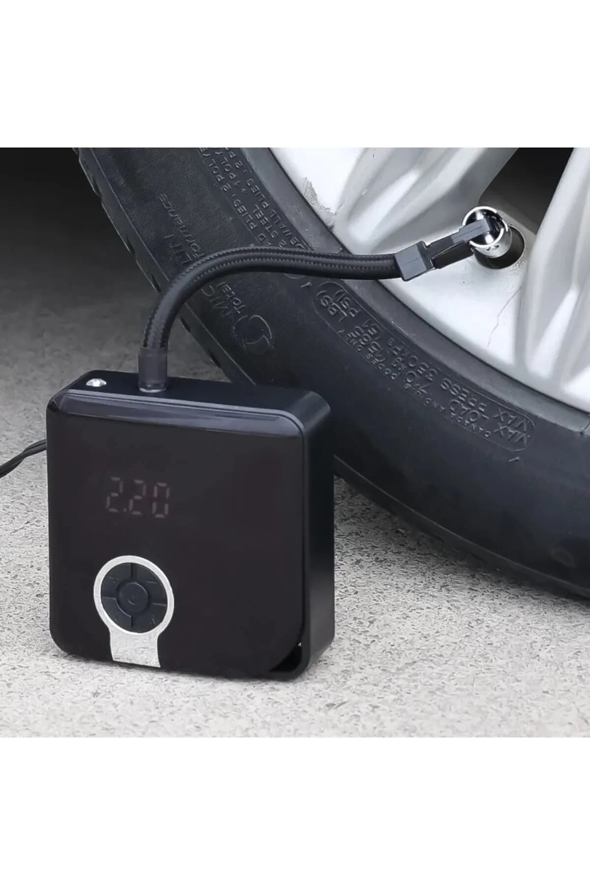 MATECHNO Mini Şarjlı Araba Hava Kompresörü Oto 150PSI Dijital Led Panel Taşınabilir Lastik Şişirme Pompası