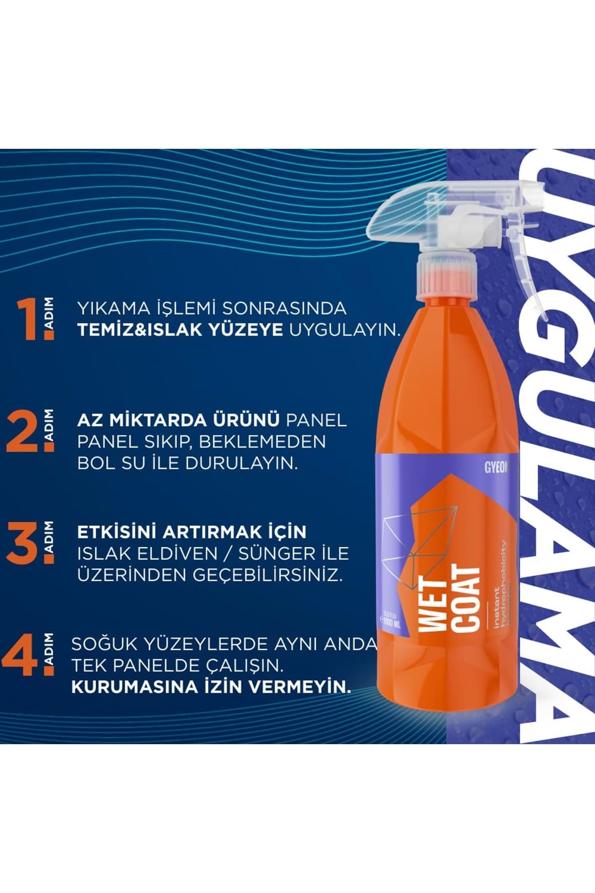 Gyeon Q²M WetCoat Nano Boya Koruma Ve Seramik Sprey Hızlı Cila - 500 ml -Su İtici Parlak Islak Cila