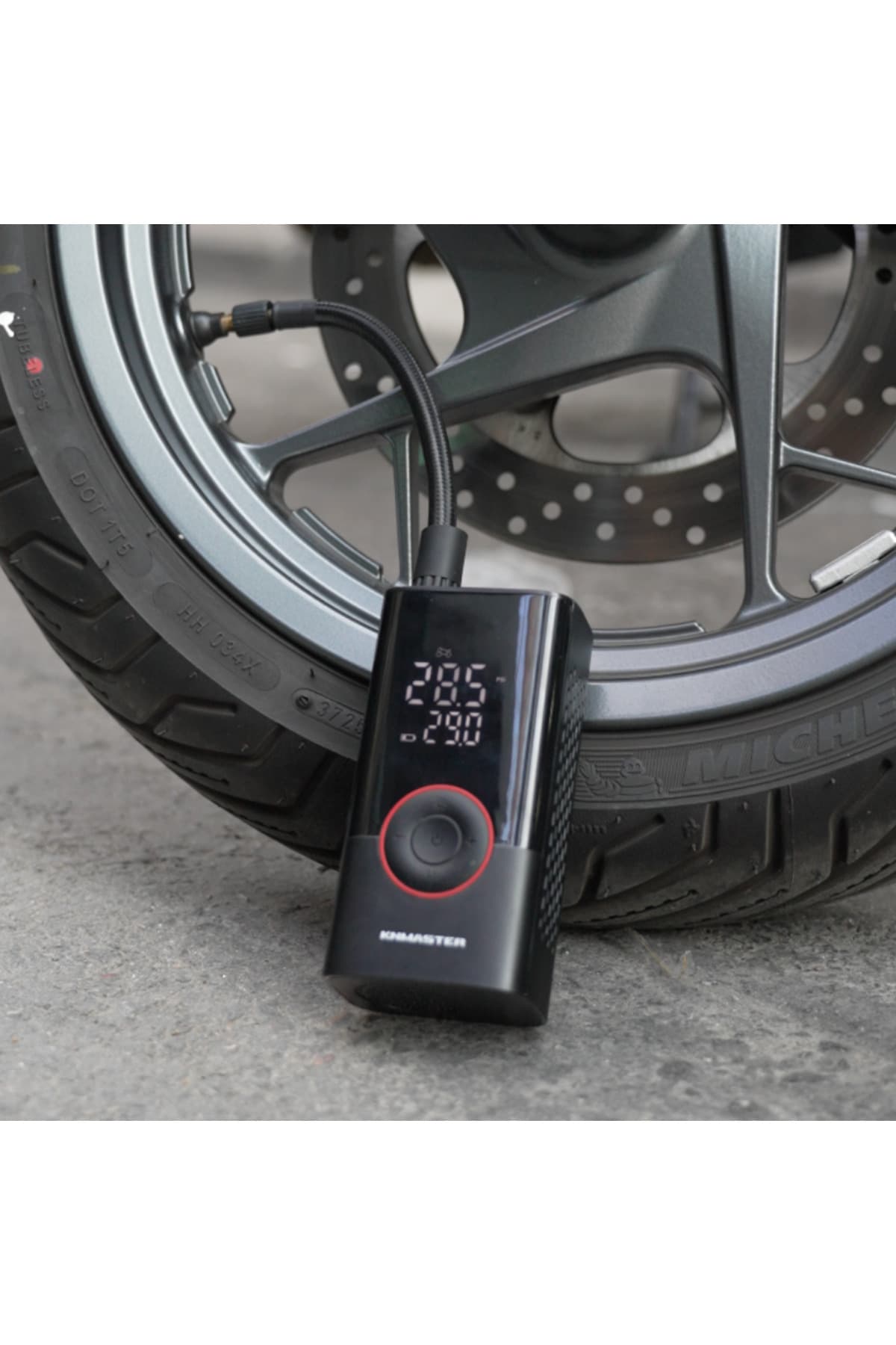 Knmaster LP200 PRO - 150 PSI Dijital Şarjlı Akıllı Lastik Pompası | Taşınabilir Hava Kompresörü
