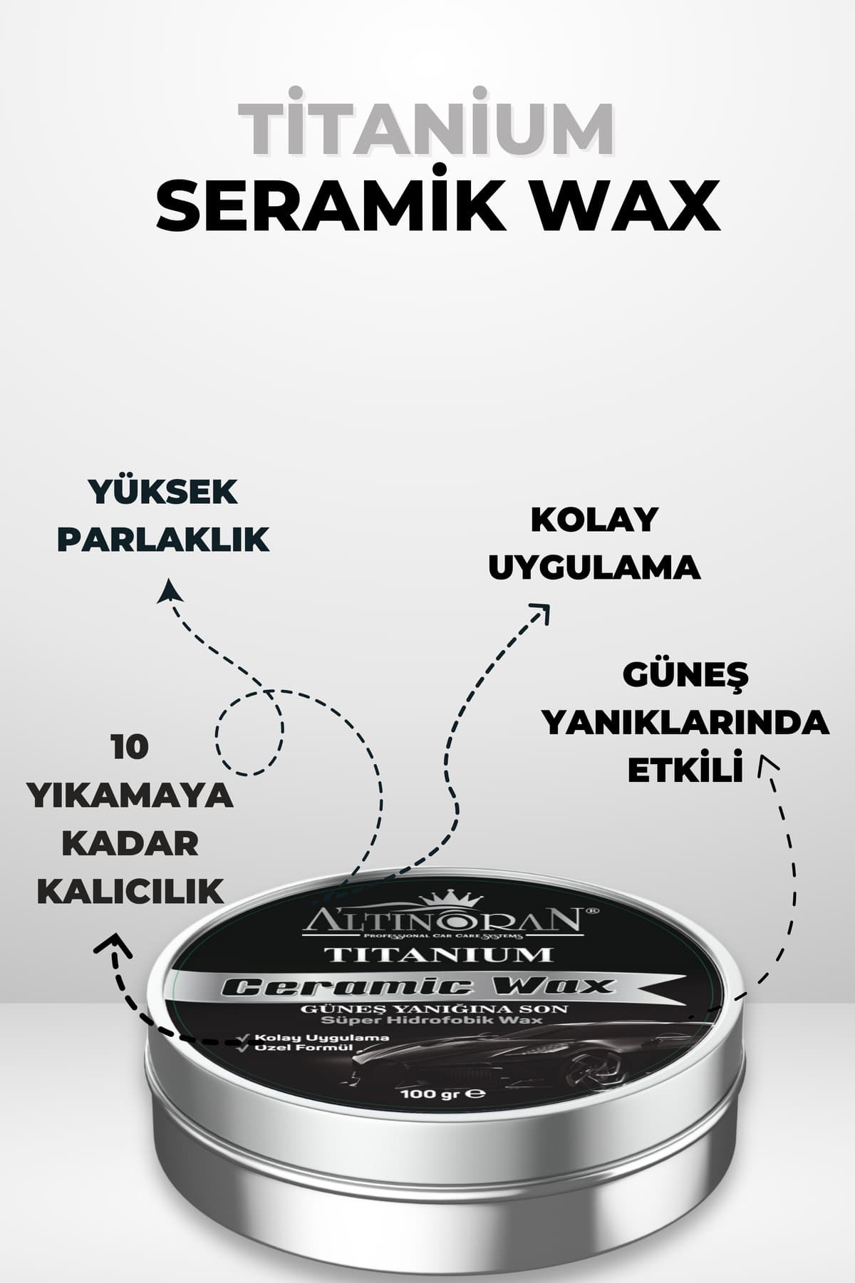 Altınoran Titaium Seramik wax 100gr & Ultra Hızlı cila 500ml Seti | Boya Koruma, Parlaklık