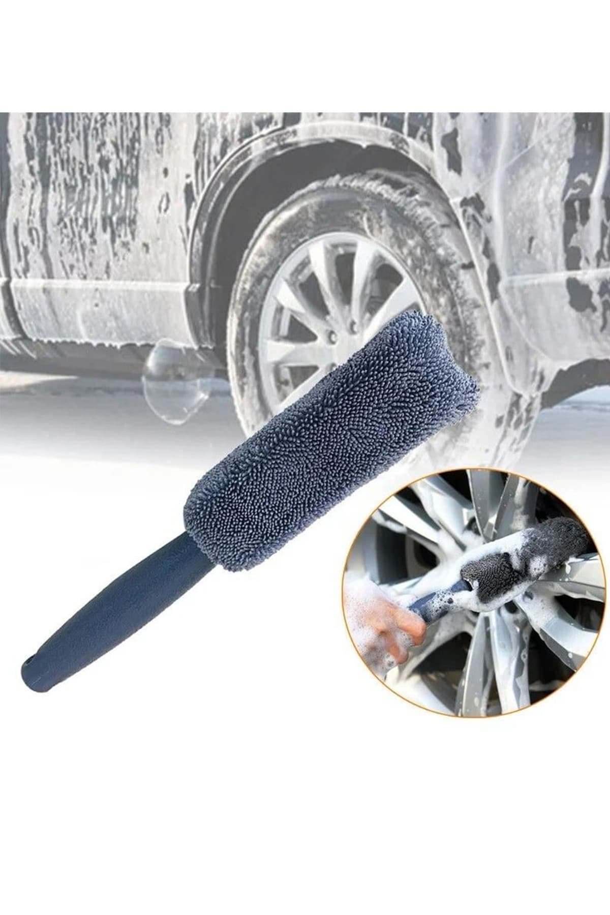 MeyZone Oto Araç Jant Temizleme Fırçası Mikrofiber Jant Temizlik Fırçası