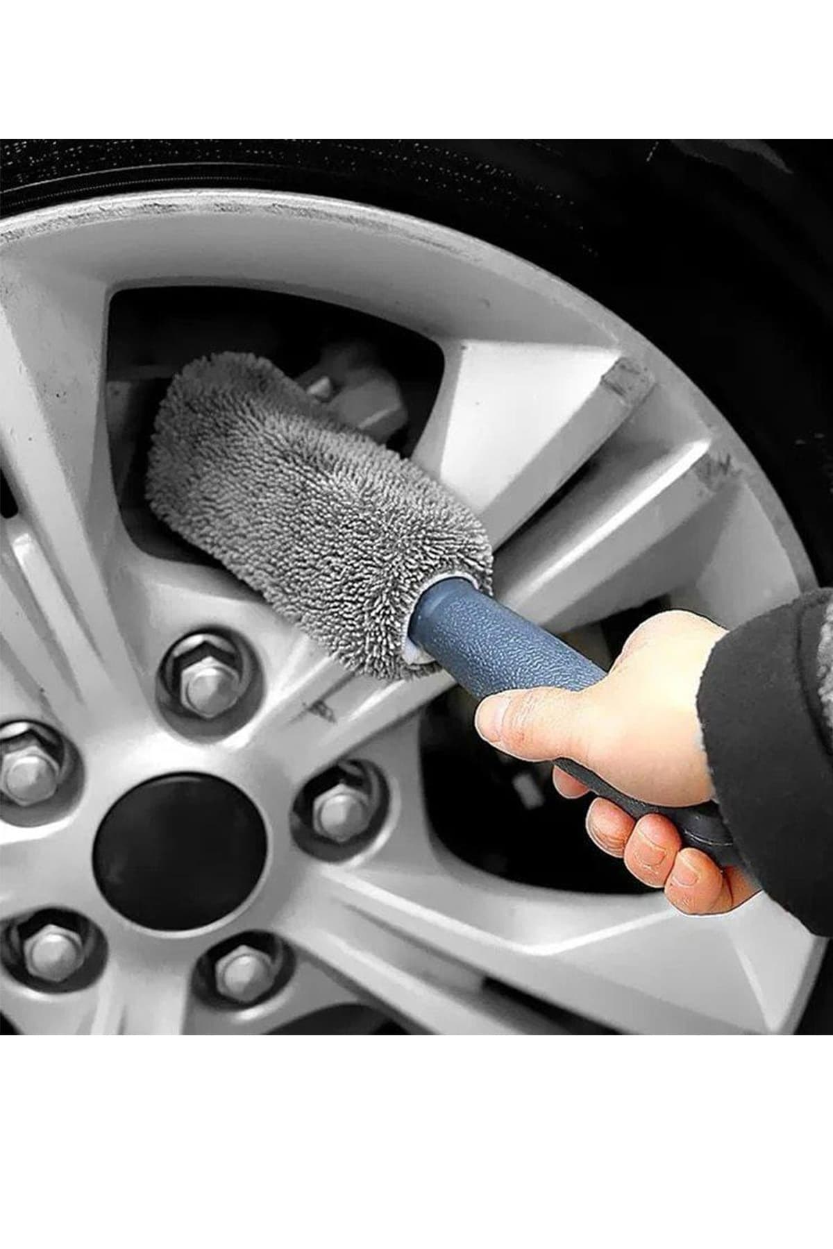 MeyZone Oto Araç Jant Temizleme Fırçası Mikrofiber Jant Temizlik Fırçası