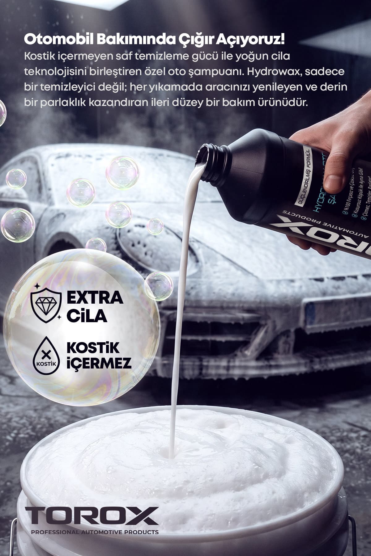 Hydrowax Ekstra Cilalı Oto Şampuanı 1000ML 1/20 Konsantre