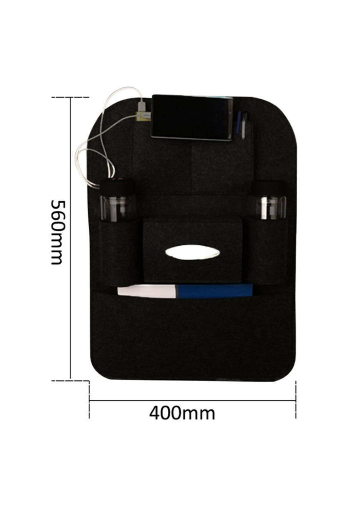 2 Adet Makam Aracı Koltuk Arkası Cepli Organizer Oto Eşya Düzenleyici Çanta Telefon Tablet Tutucu
