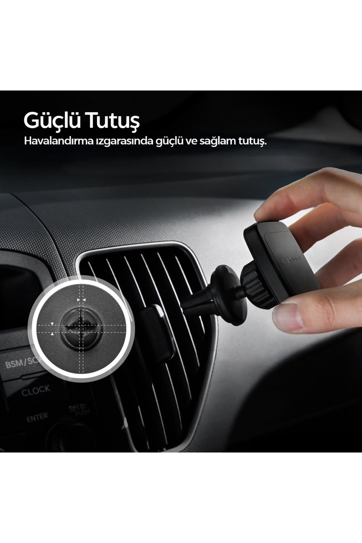 Air Vent Manyetik Araç içi Telefon Tutucu + 2 Adet Manyetik Plaka Universal Kuel H12 - 000CD20115