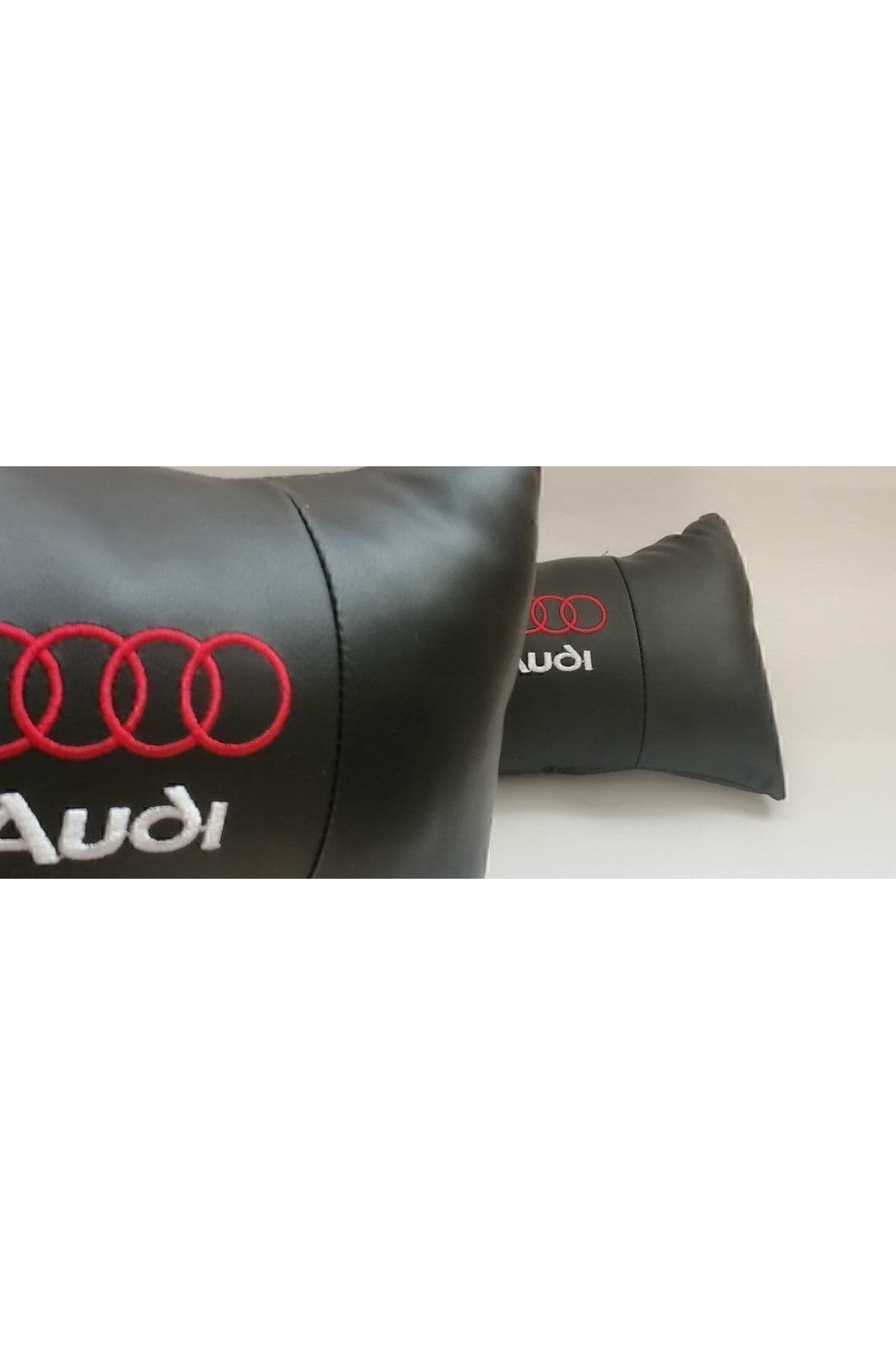Audi Uyumlu Logo A5 A6 A7 A8 Model Oto Araba Ofis Bel Destek Koltuk Boyun Yastığı Vinil Deri