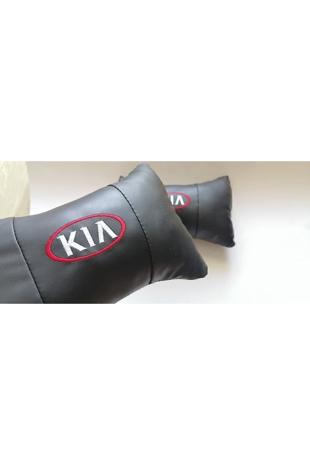 Kia Logo Venga Rio Pride Model Oto Araba Ofis Bel Destek Koltuk Boyun Yastığı Vinil Deri Nakış Iş.
