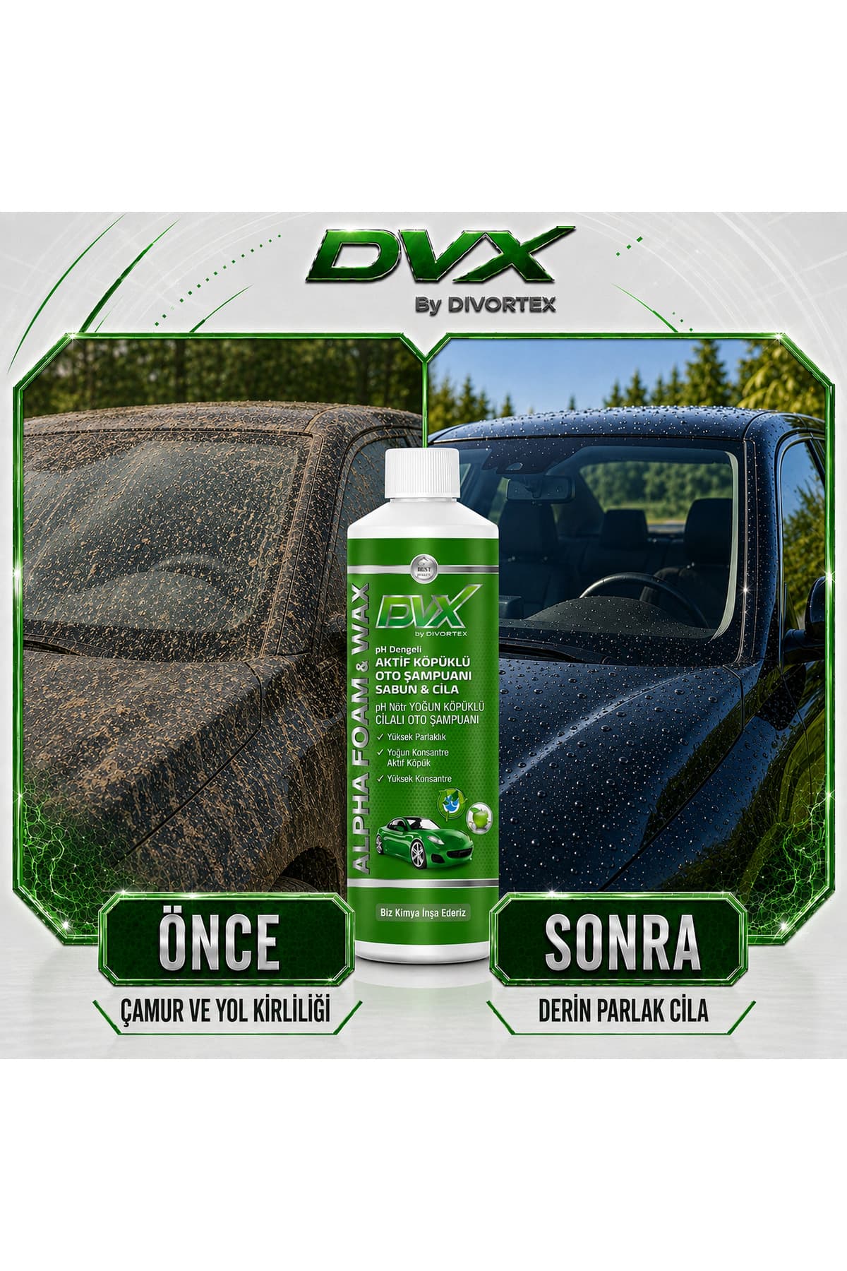 DVX by Alpha Foam Ph Nötr Cilalı Oto Yıkama Şampuanı 473 ml