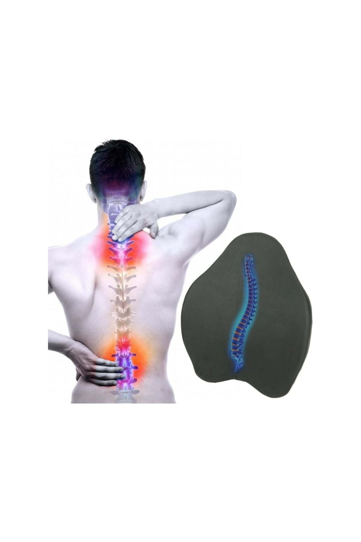 Ortopedik Anatomik Bel Yastığı Sırt Destek Minderi Araba Ofis Sandalye Yastık Visco