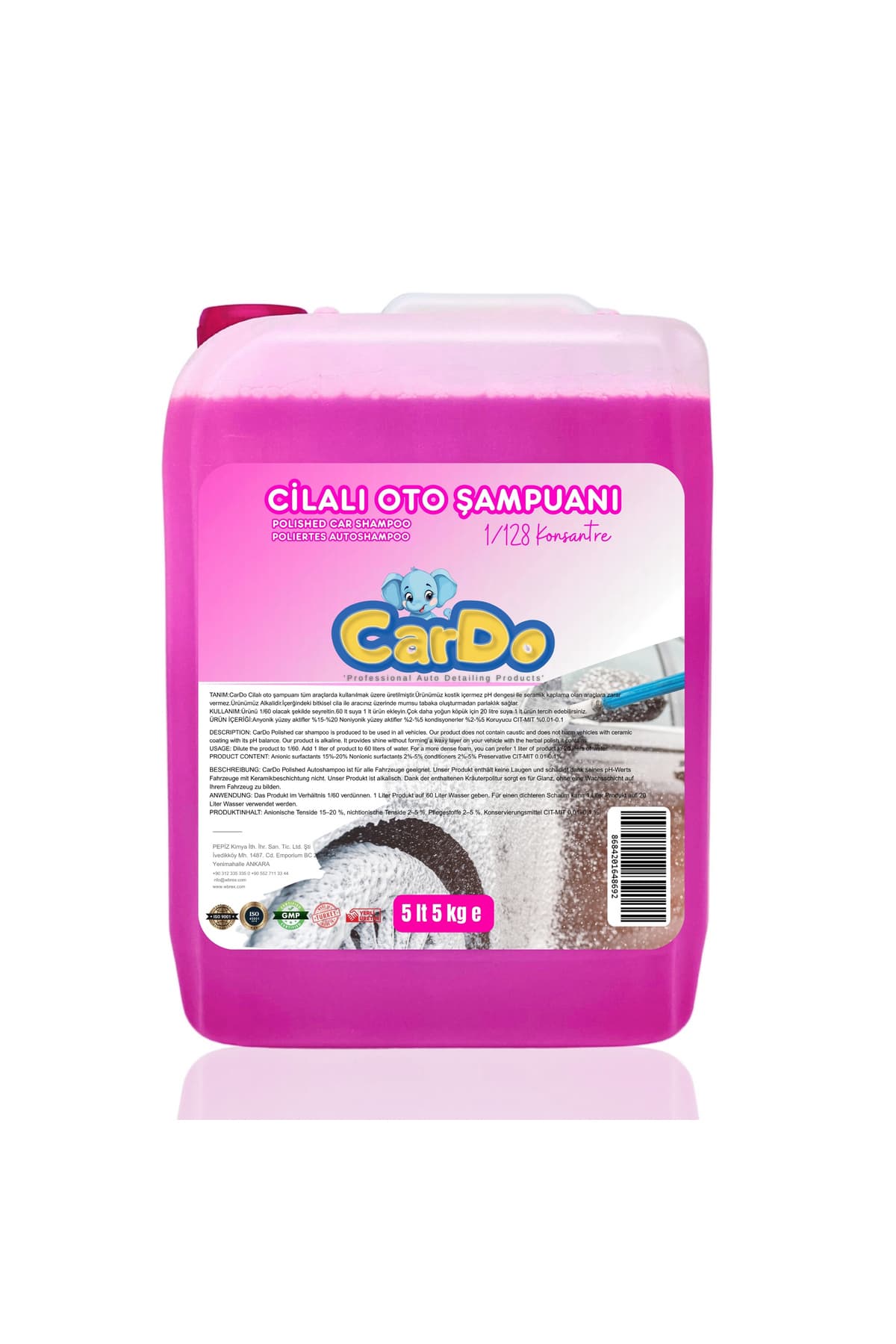 Cardo Premium 1/128 Snow Foam Cilalı Oto Şampuan Konsantre