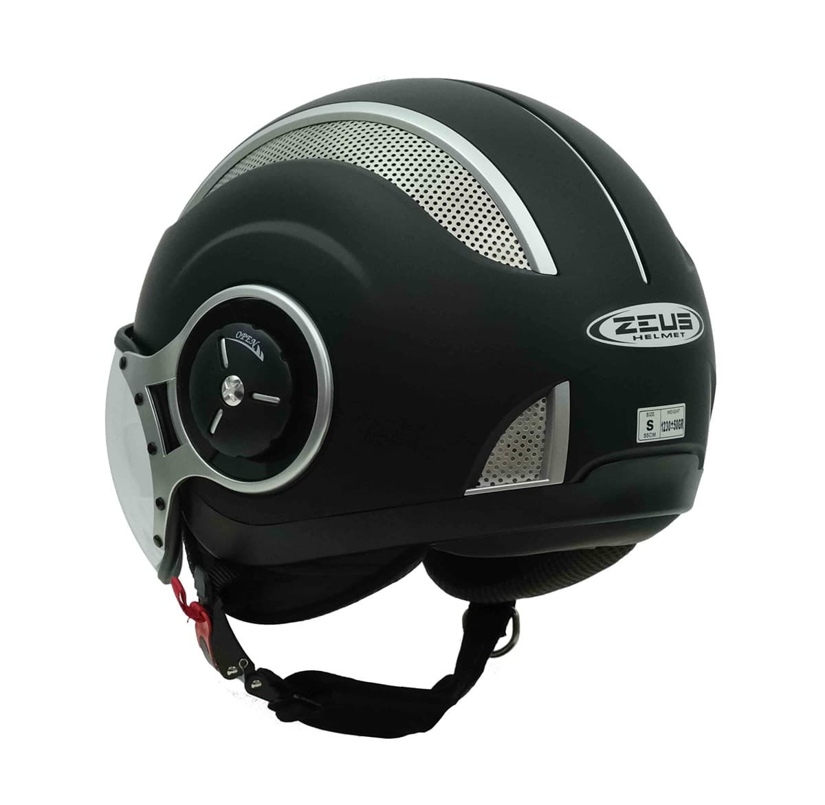Zeus Zeus ZS-218A Matt Black Açık Kask