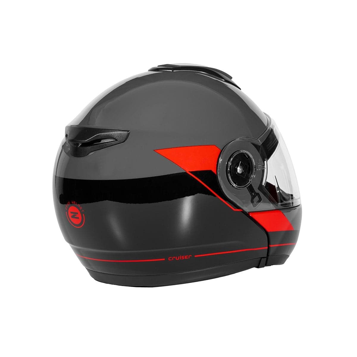 Zeus Zeus ZS-3050 BE7 Grey Red Çene Açılır Kask