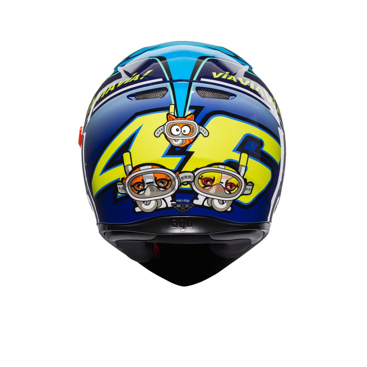 Agv Agv K3 SV Top PLK Rossi Misano 2015 Kapalı Kask