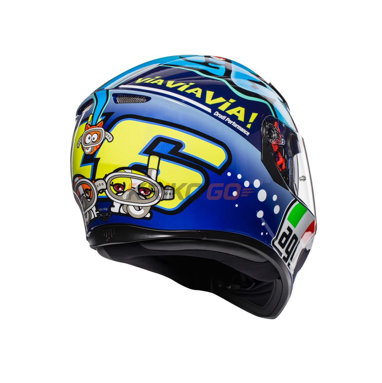 Agv Agv K3 SV Top PLK Rossi Misano 2015 Kapalı Kask