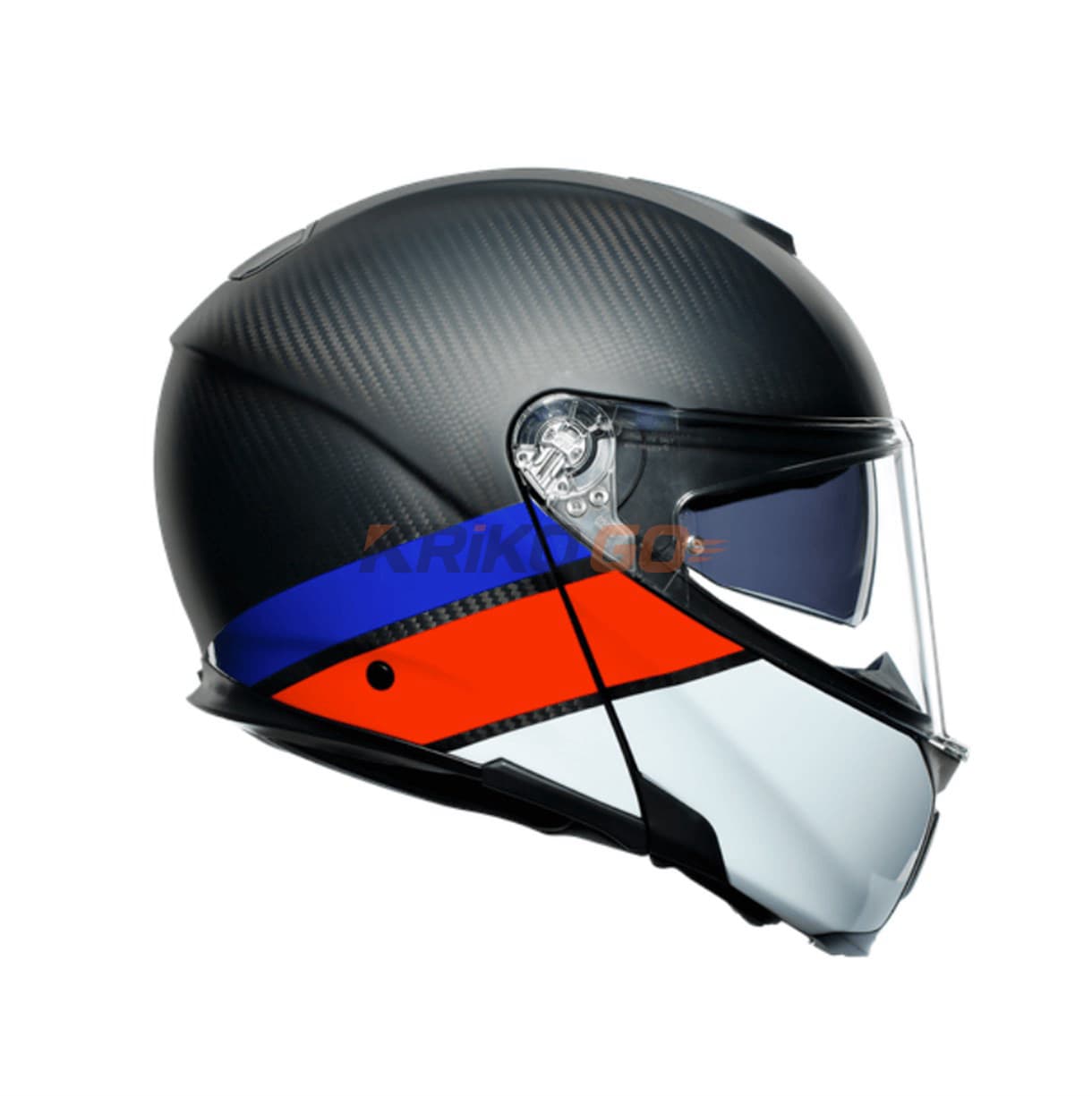 Agv Agv Sportmodular Multi PLK Layer Carbon Kırmızı Mavi Çene Açılır Kask