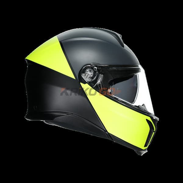 Agv Agv Tourmodular Multi Balanca Matt Black Yellow Çene Açılır Kask