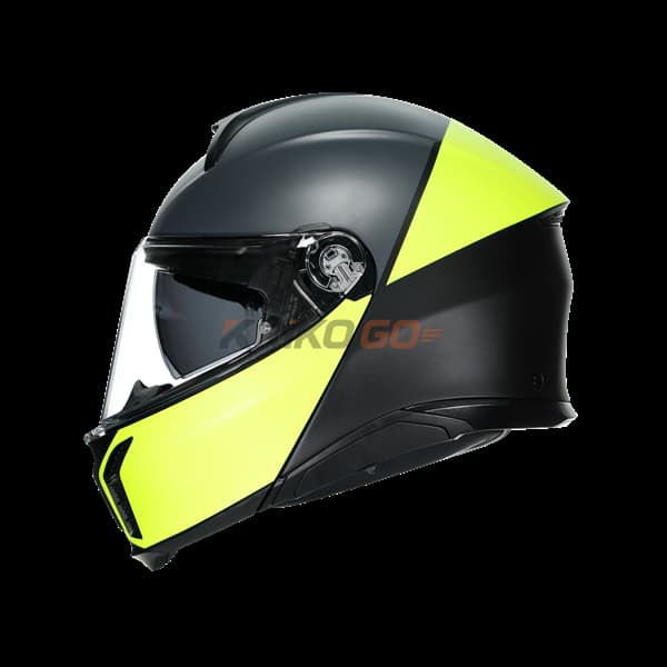Agv Agv Tourmodular Multi Balanca Matt Black Yellow Çene Açılır Kask