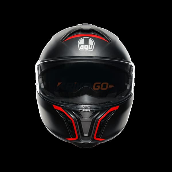 Agv Agv Tourmodular Frequency Matt Gun Metal Red Çene Açılır Kask