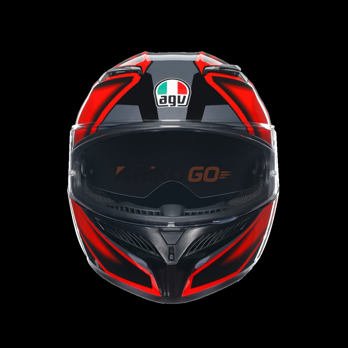 Agv Agv K3 Compound Black Red Kapalı Kask
