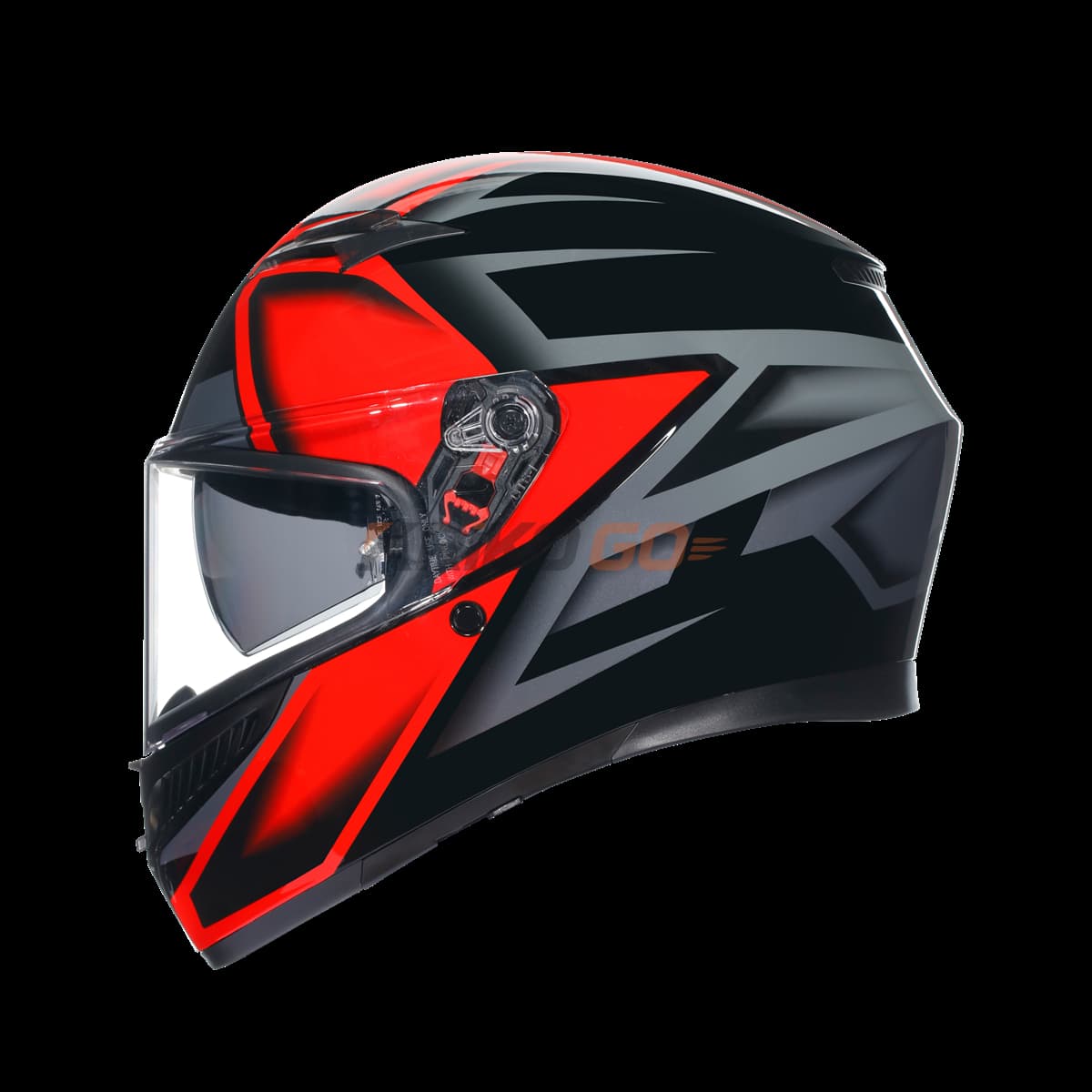 Agv Agv K3 Compound Black Red Kapalı Kask