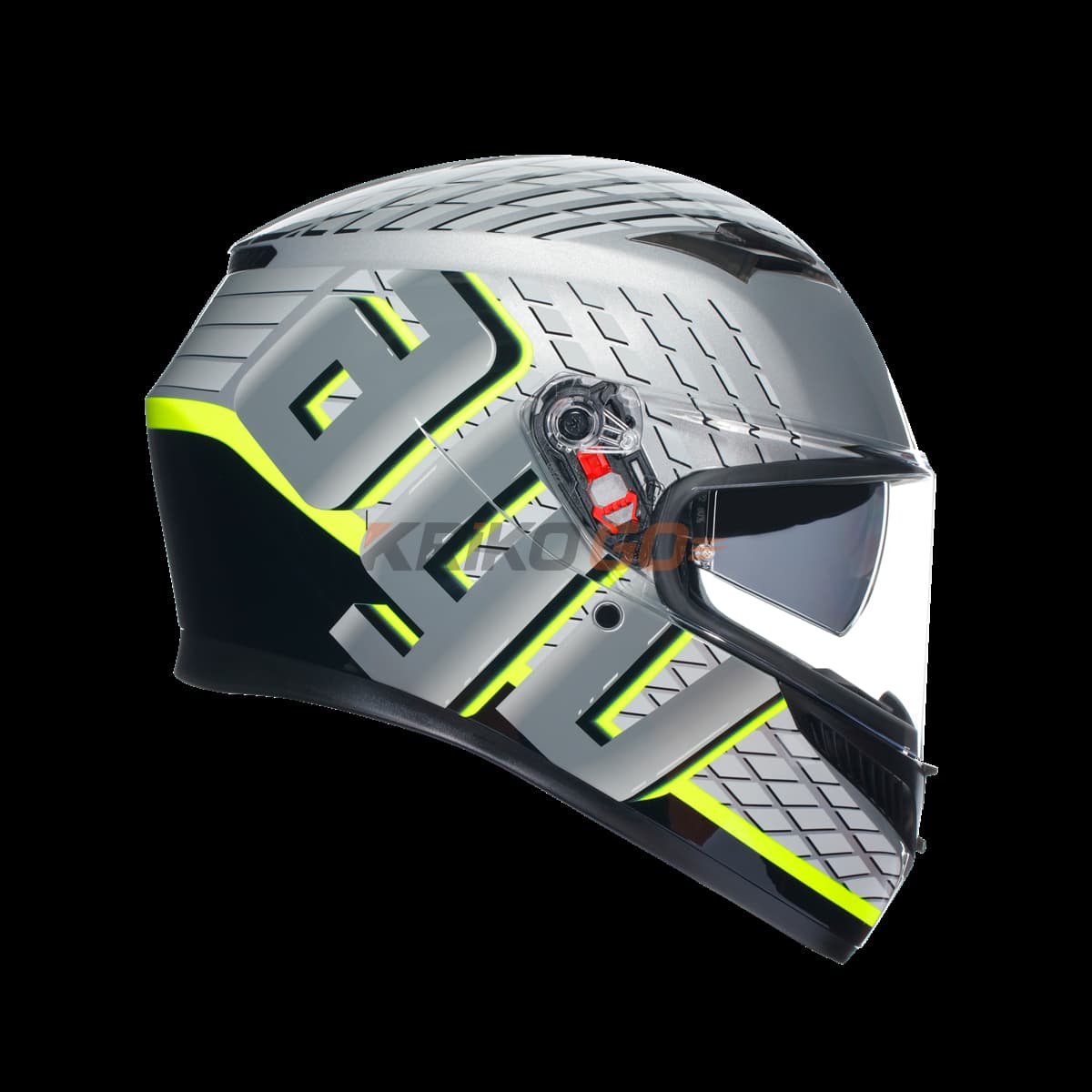 Agv Agv K3  Fortify Grey Blk Yellow Fluo Kapalı Kask