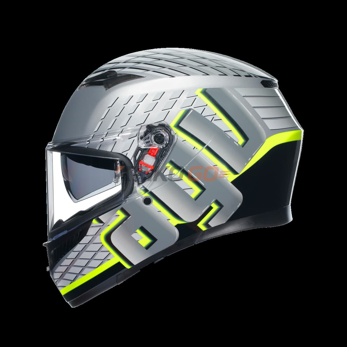 Agv Agv K3  Fortify Grey Blk Yellow Fluo Kapalı Kask