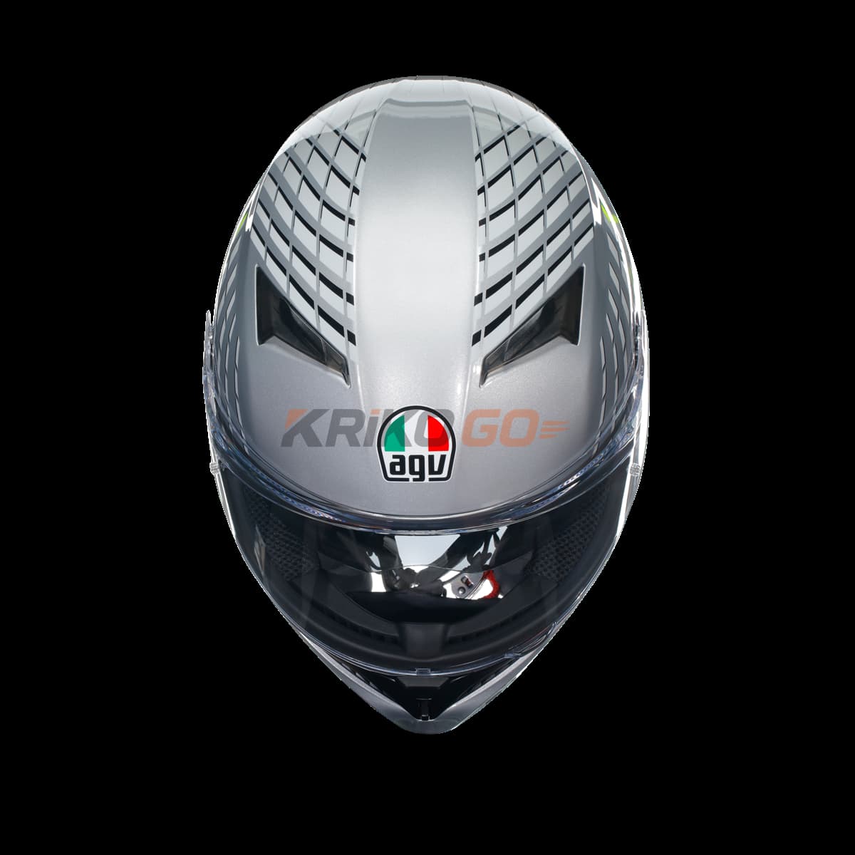 Agv Agv K3  Fortify Grey Blk Yellow Fluo Kapalı Kask