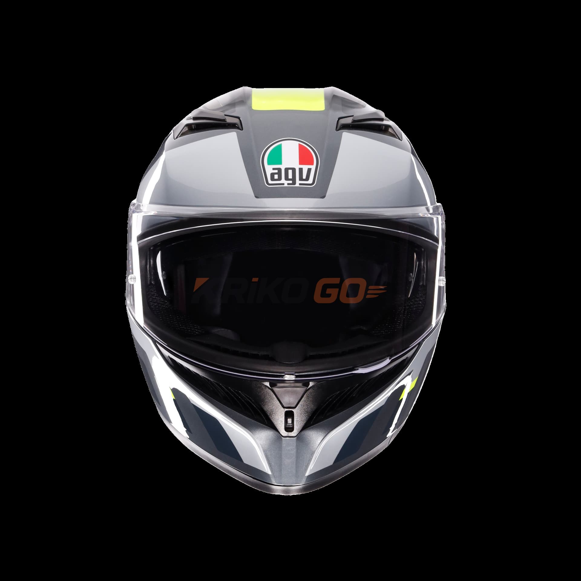 Agv Agv K3 Mplk Shade Grey Yellow Fluo Kapalı Kask