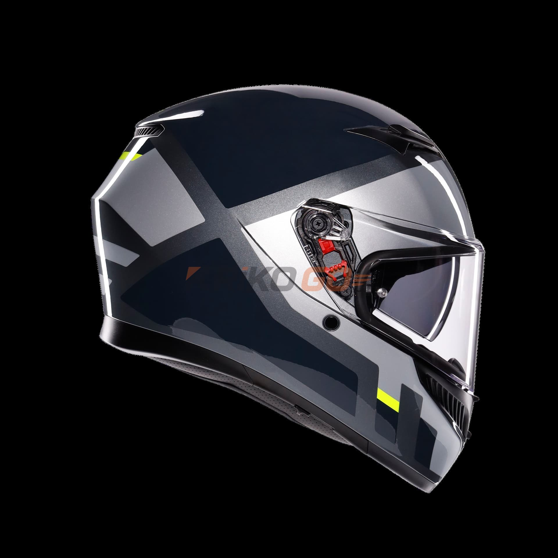 Agv Agv K3 Mplk Shade Grey Yellow Fluo Kapalı Kask