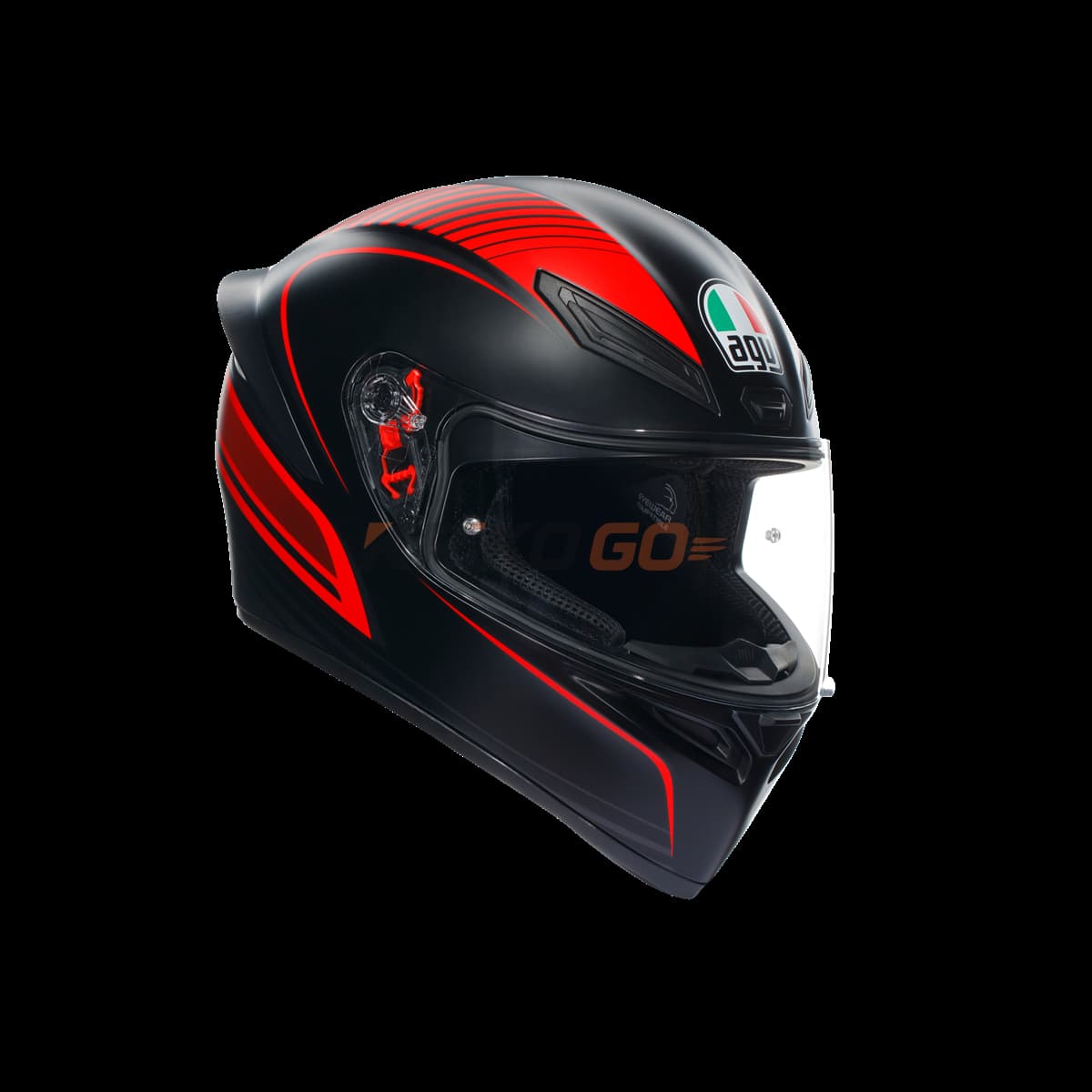 Agv K1 S Warmup Matt Black Red Kapalı Kask