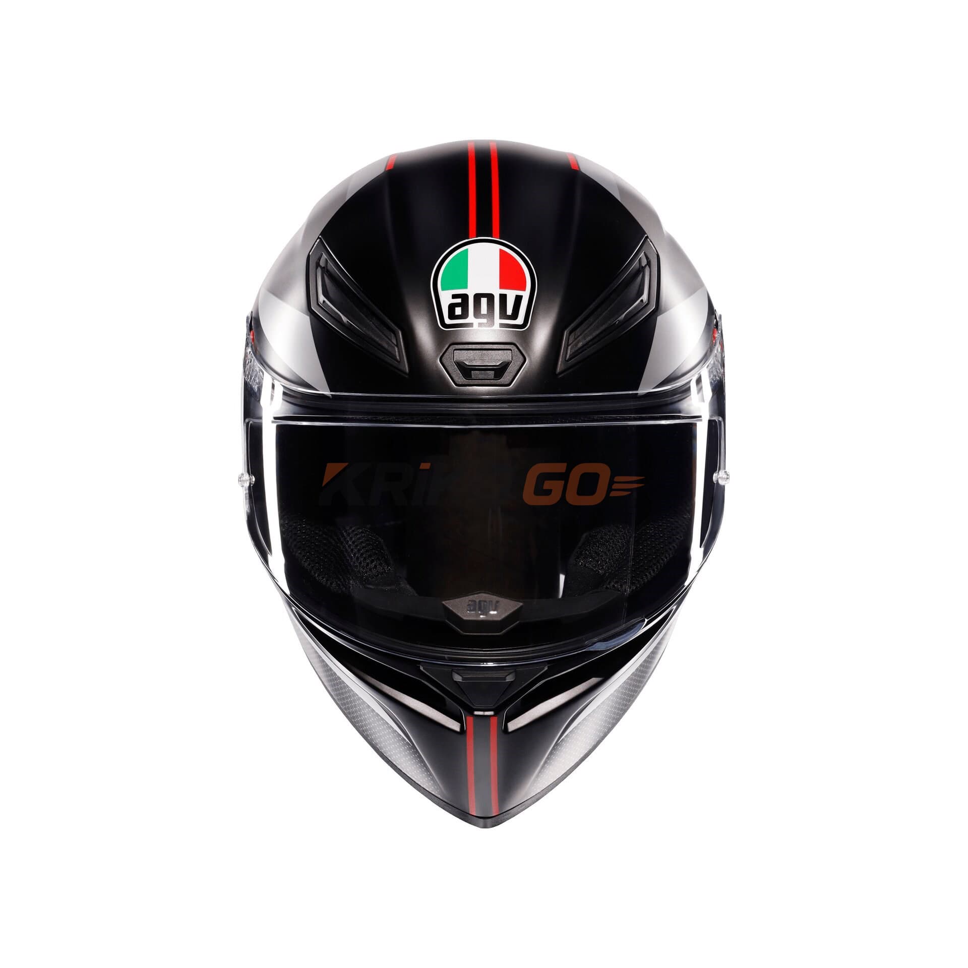 Agv Agv K1 S Lap Matt Black Grey Red Kapalı Kask