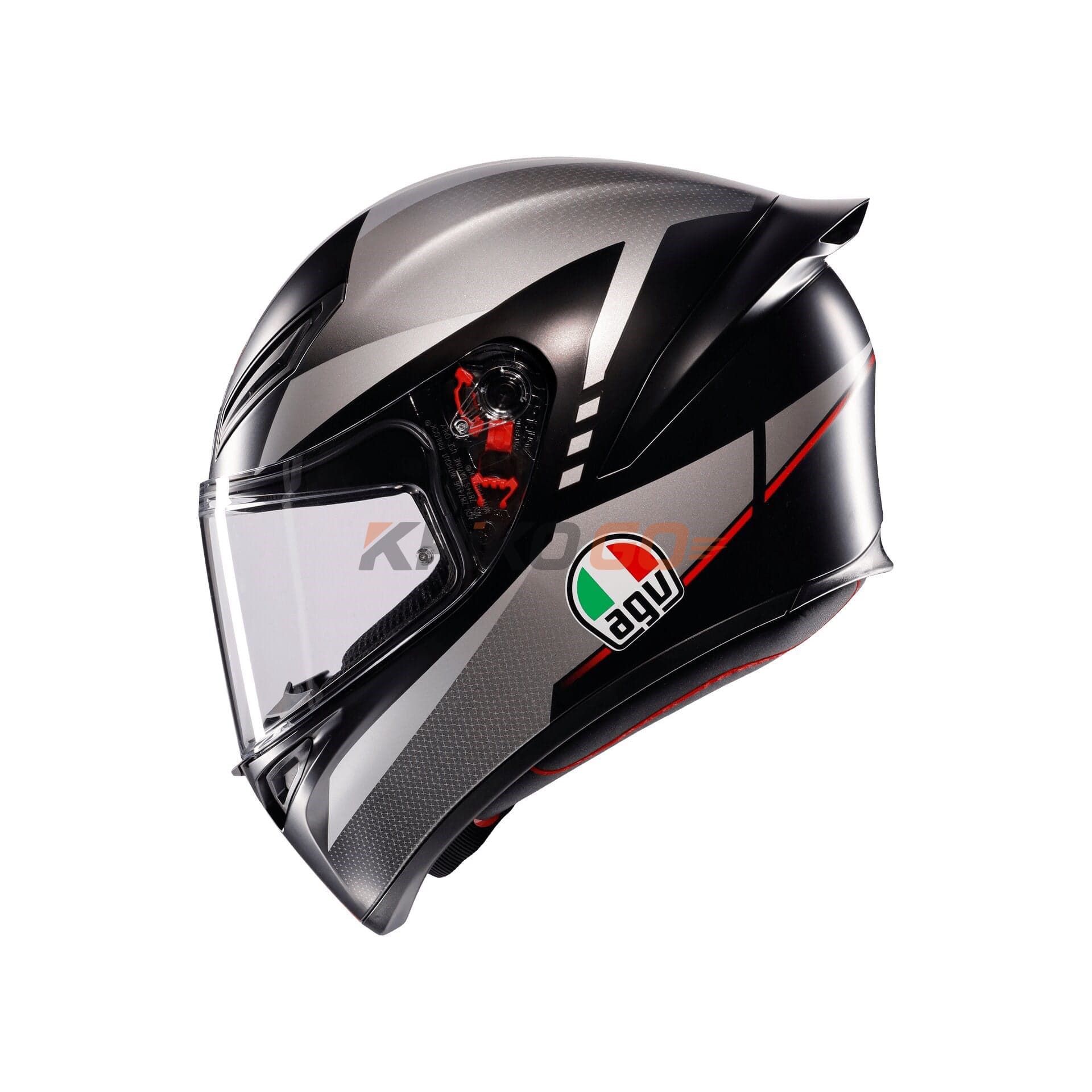Agv Agv K1 S Lap Matt Black Grey Red Kapalı Kask