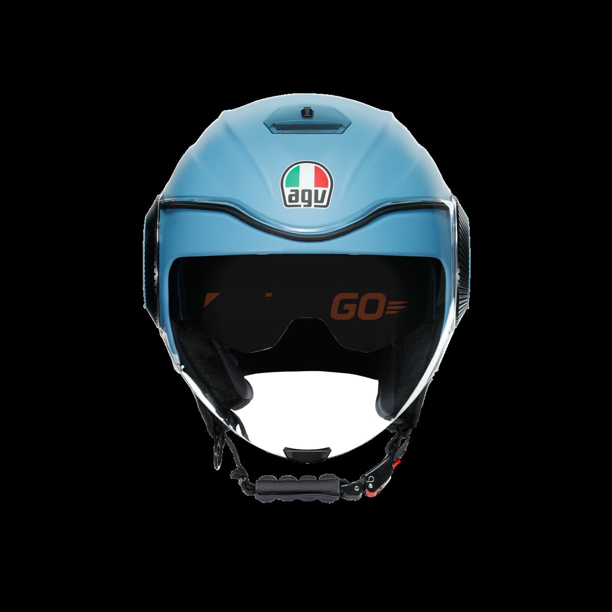 Agv Agv Orbyt Multi Block Matt İron Blue Green Açık Kask