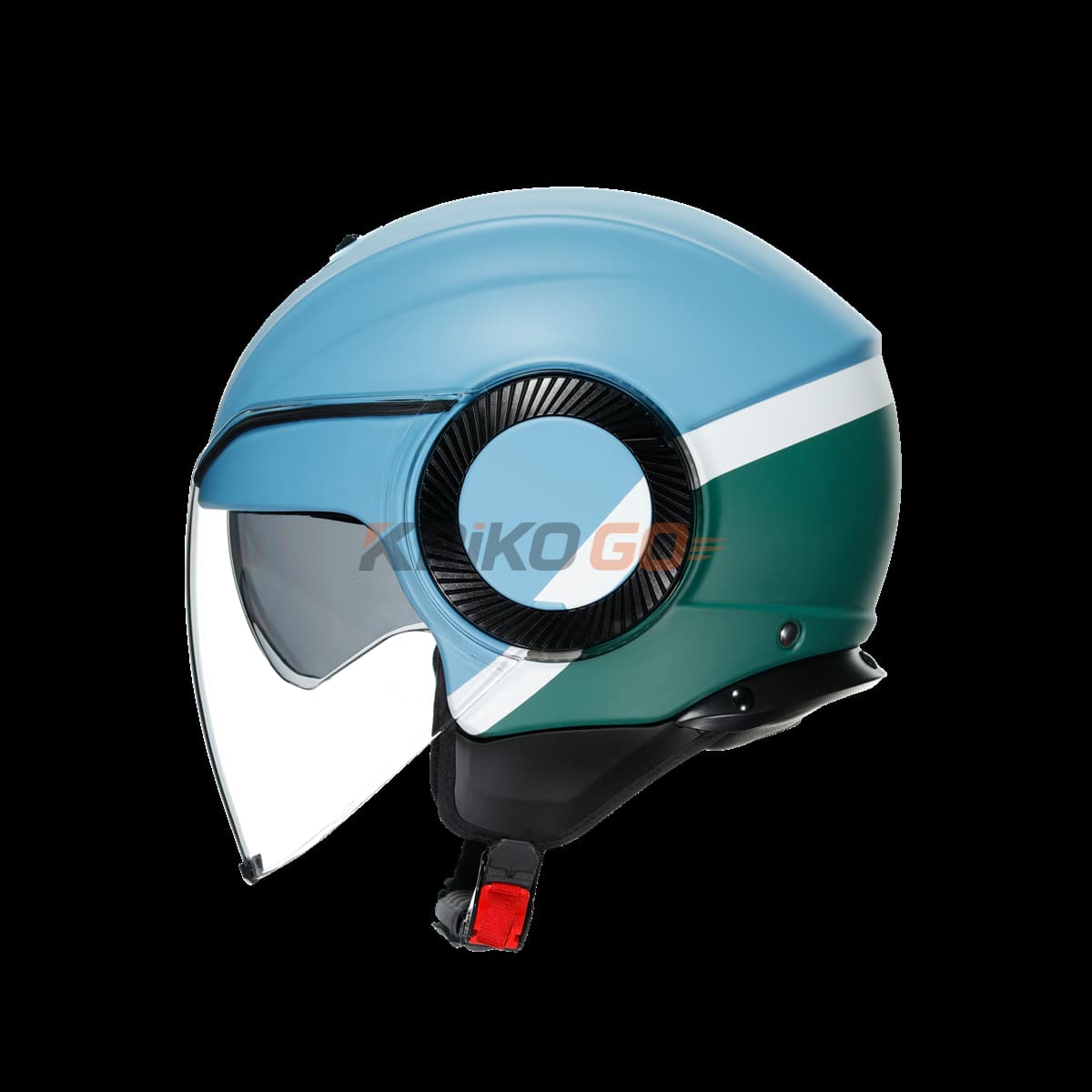 Agv Agv Orbyt Multi Block Matt İron Blue Green Açık Kask