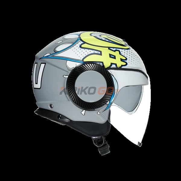 Agv Agv Orbyt Multi Vibes Matt Grey Yellow Açık Kask