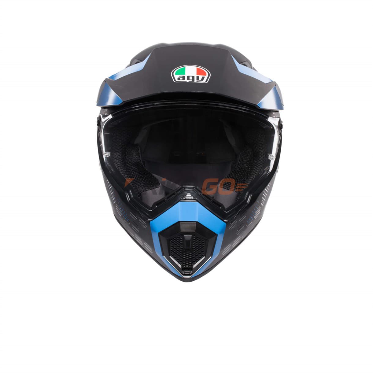 Agv Agv AX9 Multi Antartica Matt Black/Cyan Kapalı Kask