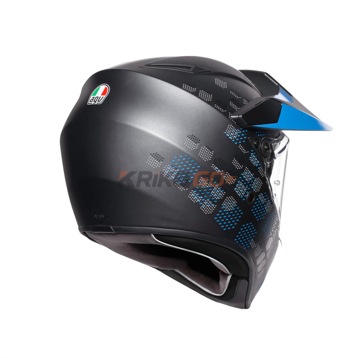 Agv Agv AX9 Multi Antartica Matt Black/Cyan Kapalı Kask