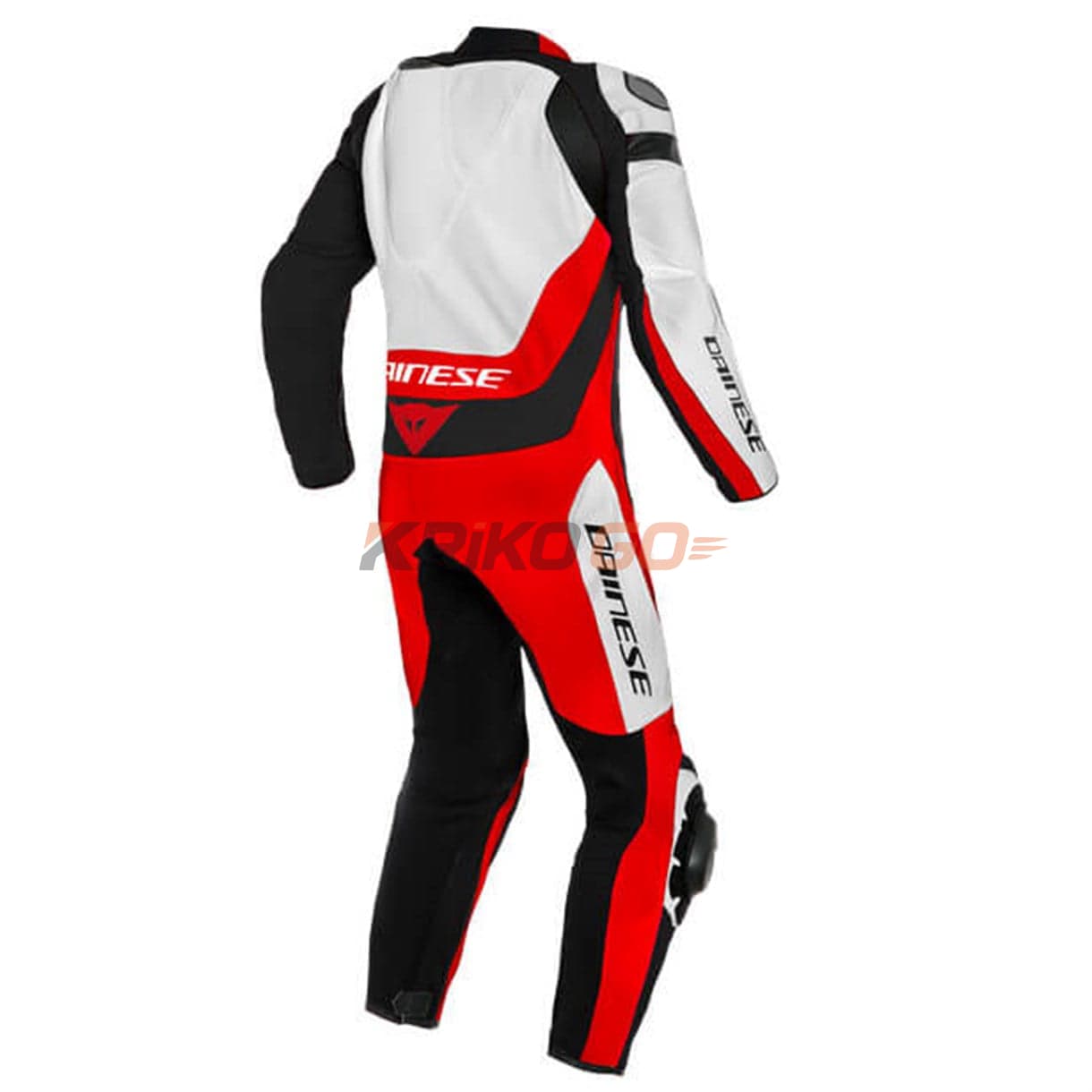 Dainese Dainese Assen 2 White Lava Red Black Tek Parça Delikli Deri Tulum